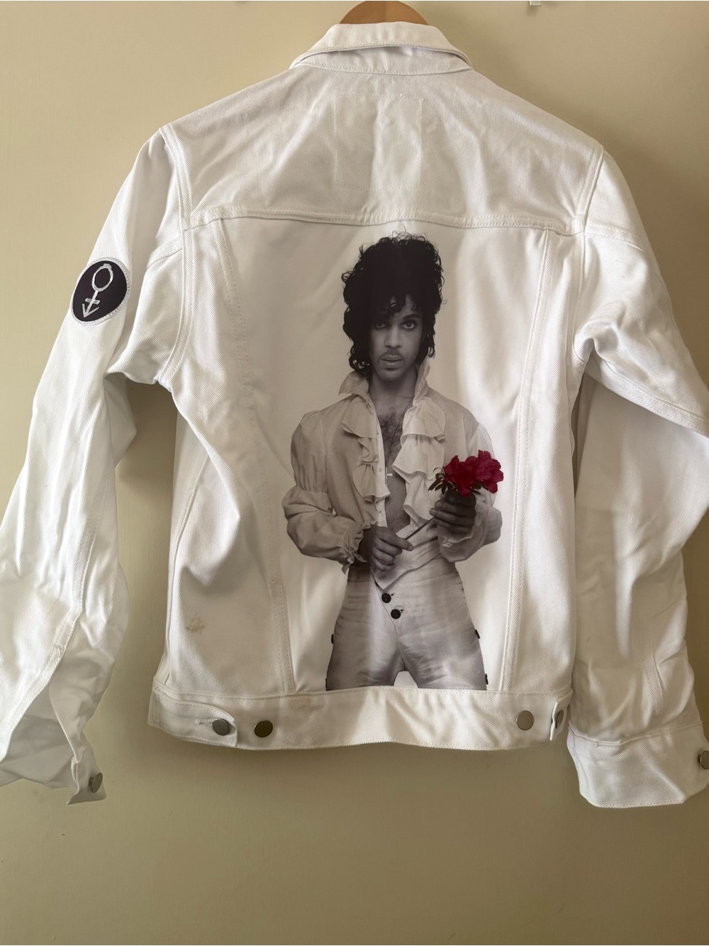 Prince Denim Jacket White Small Like New